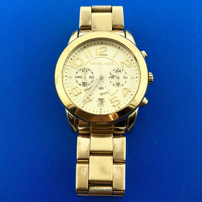 Michael Kors Unisex MK5726 The Mercer Gold Chronograph Bracelet Wrist Watch Runs
