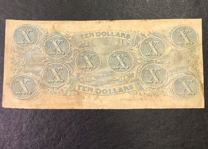 1863 $10 Ten Confederate States of America April 6 Richmond Civil War Era Note