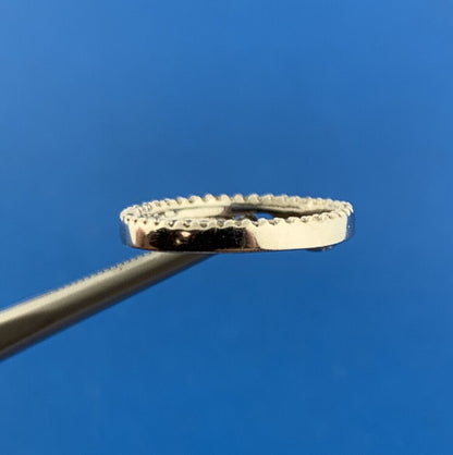 Designer 14K White Gold Diamond Infinity Eternity Anniversary Circle Pendant