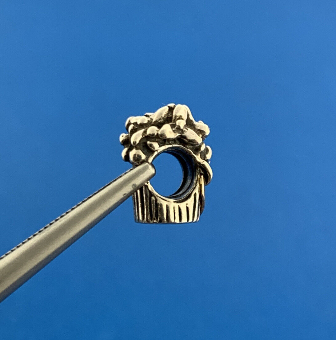 Authentic PANDORA 14K Gold Sterling Silver 790441 Love Bouquet Bracelet Charm