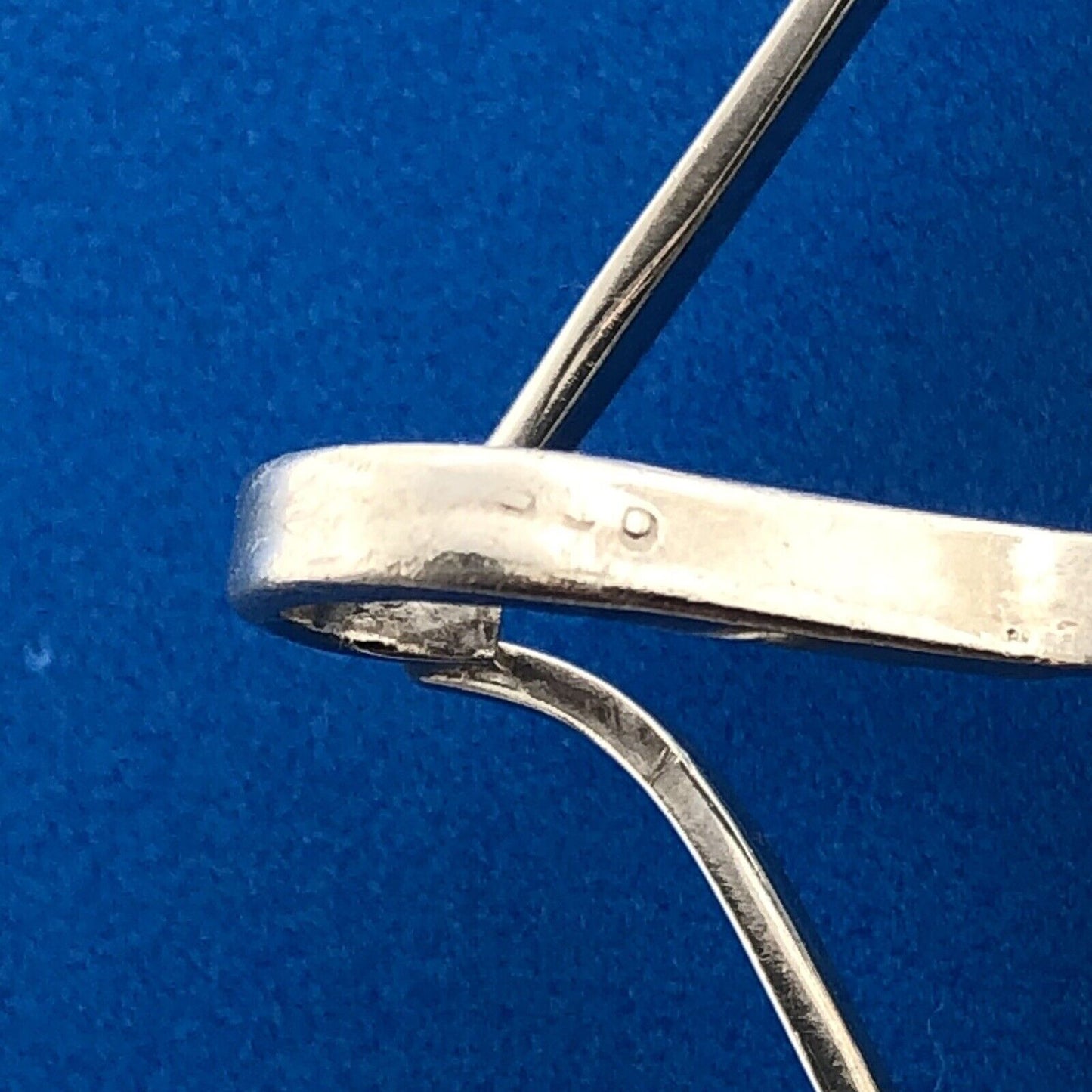 Stunning Sterling Silver 925 Blue Green Druzy Quartz Modernist Statement Pendant