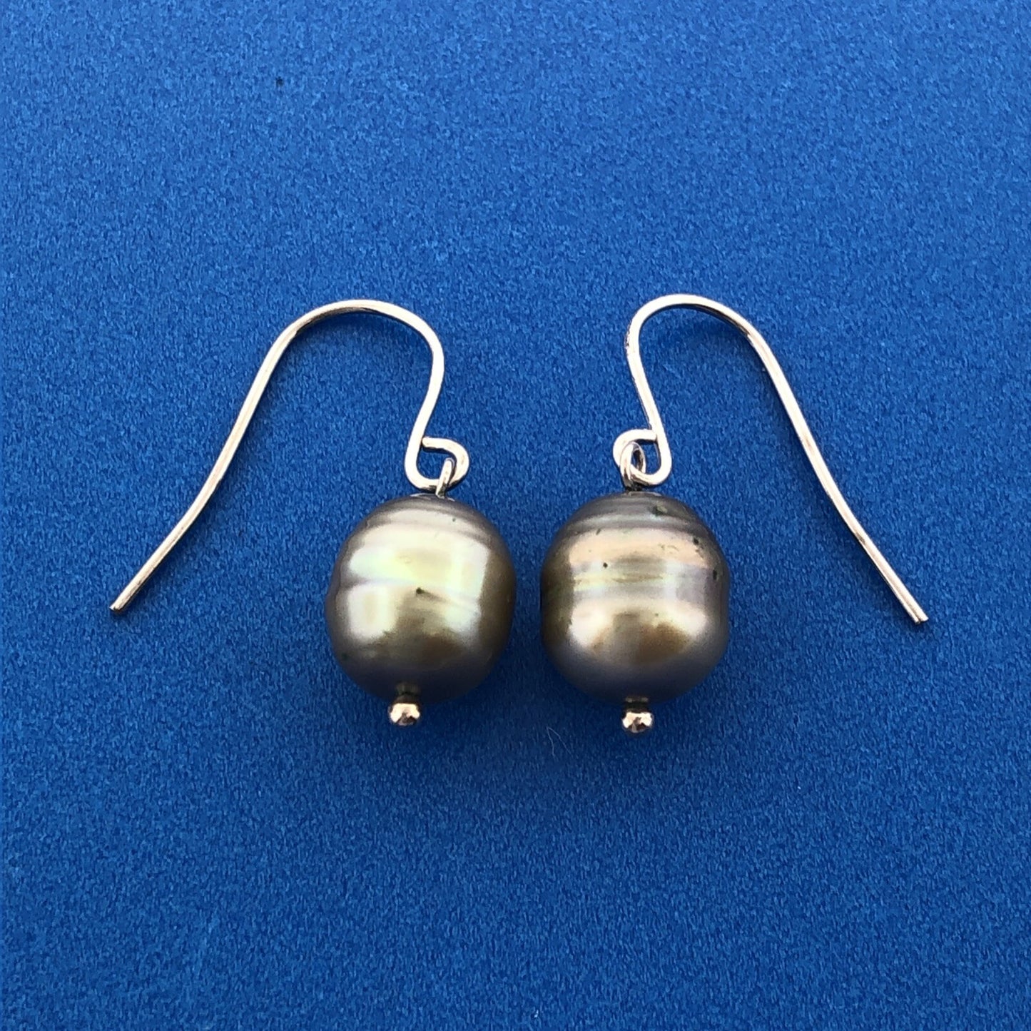 Honora Collection 925 Sterling Silver Oval Peacock Pearl Drop Dangle Earrings