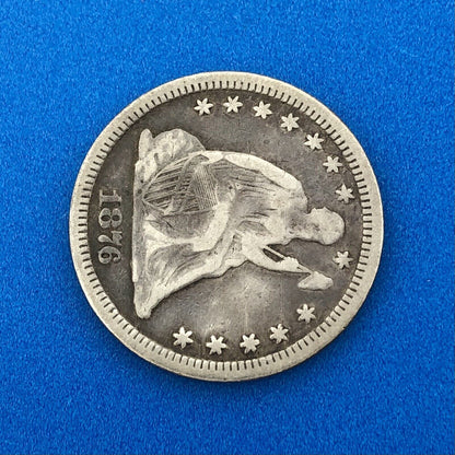 1876 P Silver Liberty Seated Quarter Dollar Type 1 Better Philadelphia Mint Coin