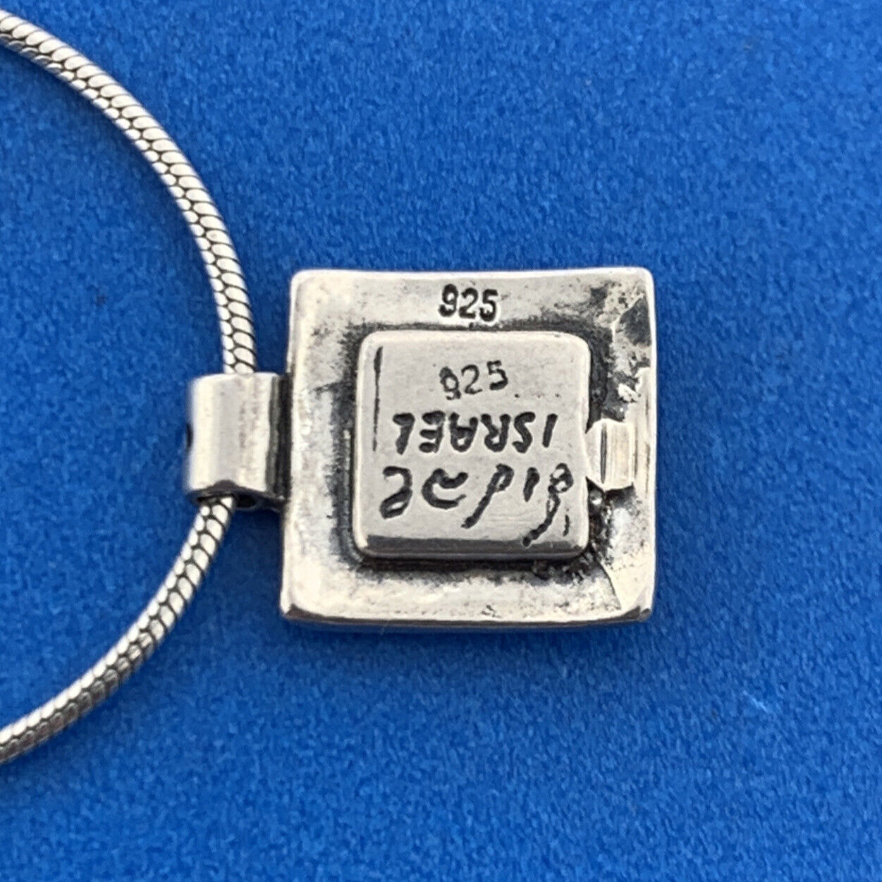 Designer Sterling Silver 925 Cabochon Opal Doublet 18" Snake Link Chain Necklace