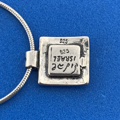 Designer Sterling Silver 925 Cabochon Opal Doublet 18" Snake Link Chain Necklace