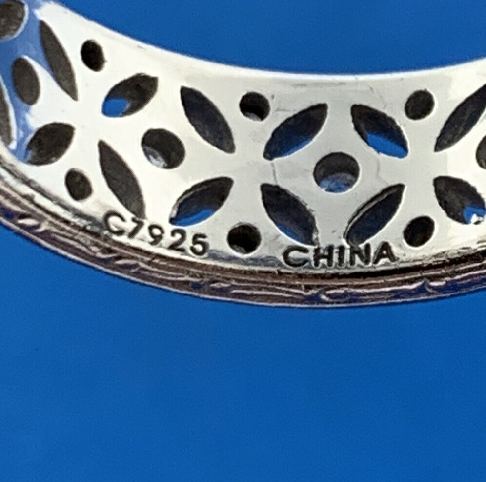 Tacori 925 Designer 925 Sterling Silver Cubic Zirconia CZ Art Deco Style Ring