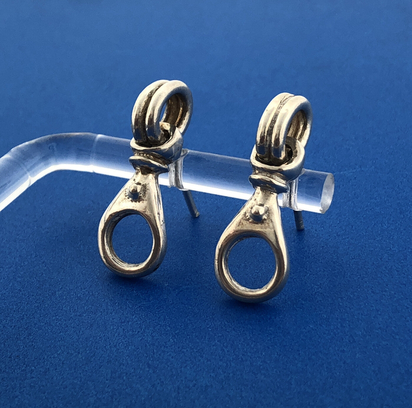 Equestrian 925 Sterling Silver Saddle Stirrups Drop Dangle Earrings