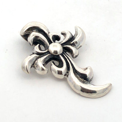 925 Sterling Silver Gothic Swirl Cross Pendant