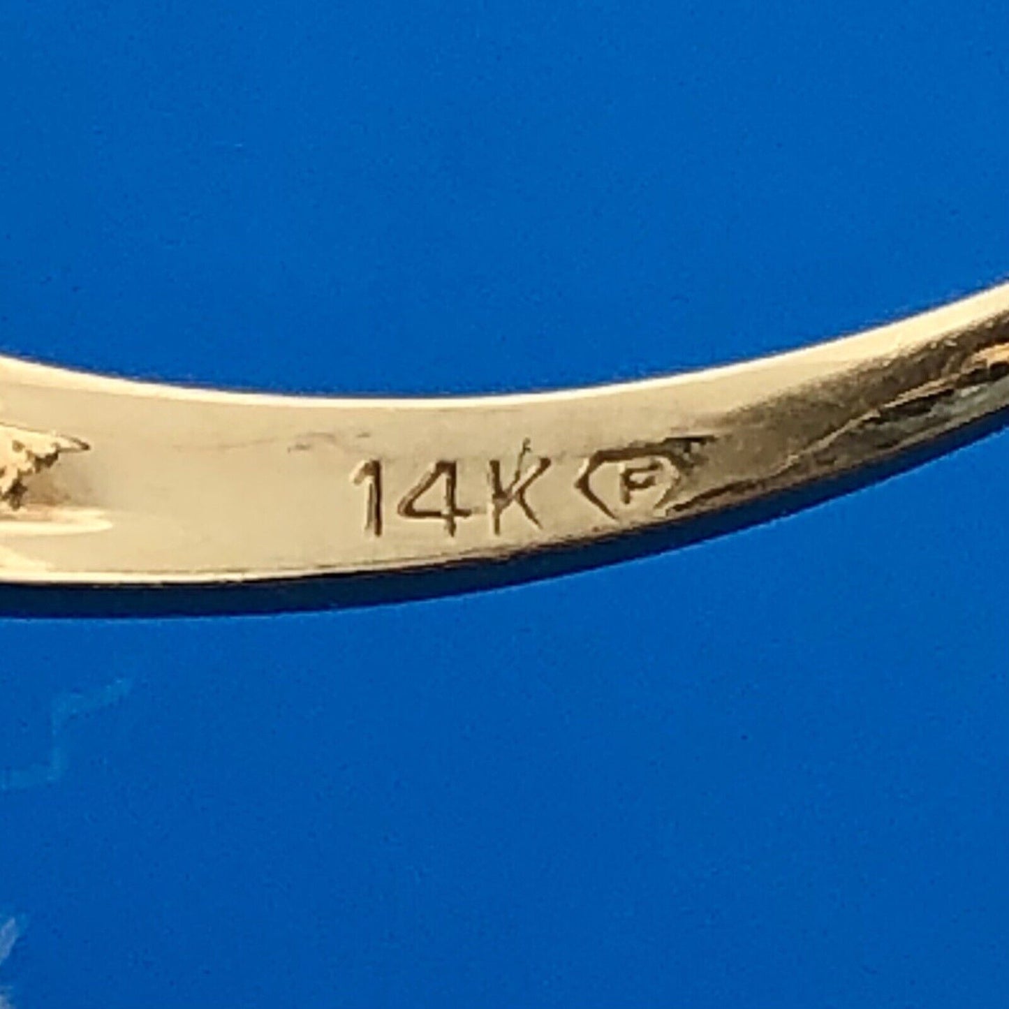 Fabulous 14K Yellow Gold Emerald Cut Lab Blue Spinel Solitaire Statement Ring