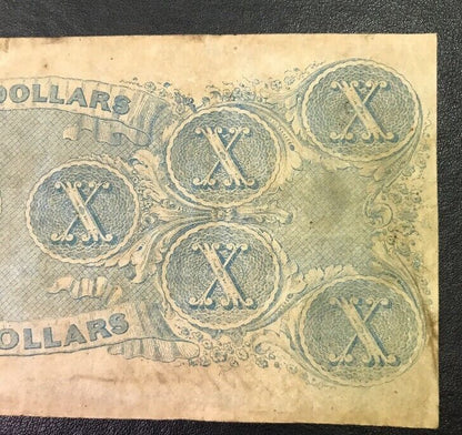 1863 $10 Ten Confederate States of America April 6 Richmond Civil War Era Note
