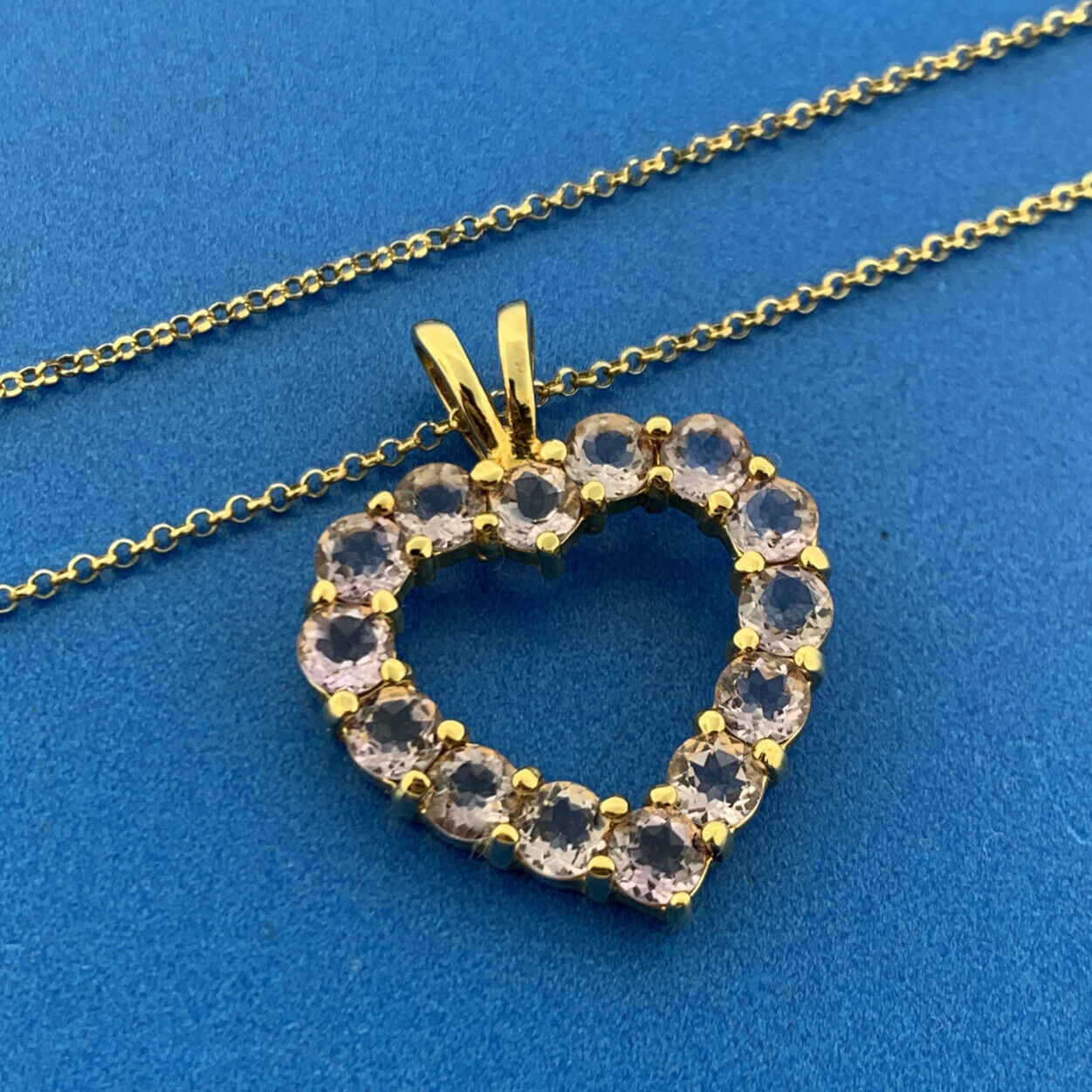 Designer Sterling Silver Vermeil Amethyst Heart February Anniversary Necklace