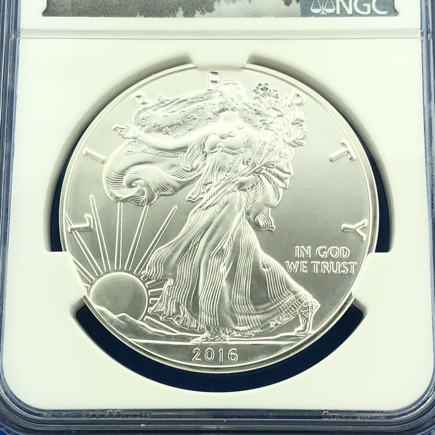 2016 W Burnished Silver Eagle Lettered Edge Early Release 30th Anniv NGC MS70