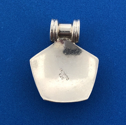 Designer Mexico 925 Sterling Silver Brass Two Tone Modernist Pendant