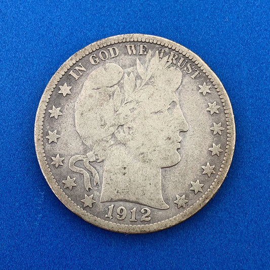 1912 S Silver Barber Half Dollar Better Key Date San Francisco Coin Rare Scarce