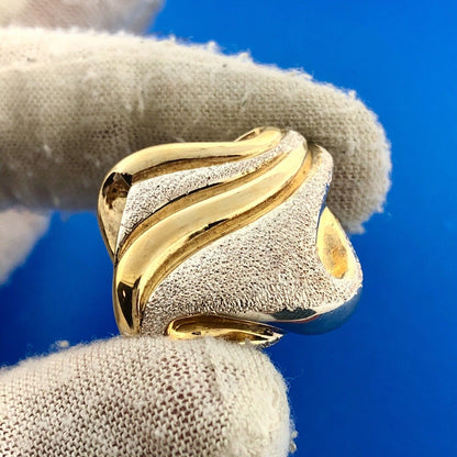 Designer Milor Italy 925 Sterling Silver Two Toned Textured Modernist Pendant