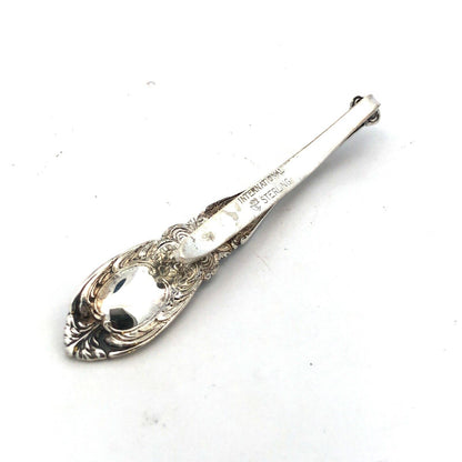 Vintage International Sterling 925 Sterling Silver Floral Spoon Handle Pendant