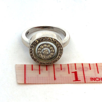 Designer STS 925 Sterling Silver Round Cubic Zirconia CZ Infinity Size 8 Ring