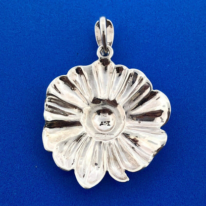 Designer ATI Stunning Sterling Silver 925 Floral Petal Flower Dangle Pendant