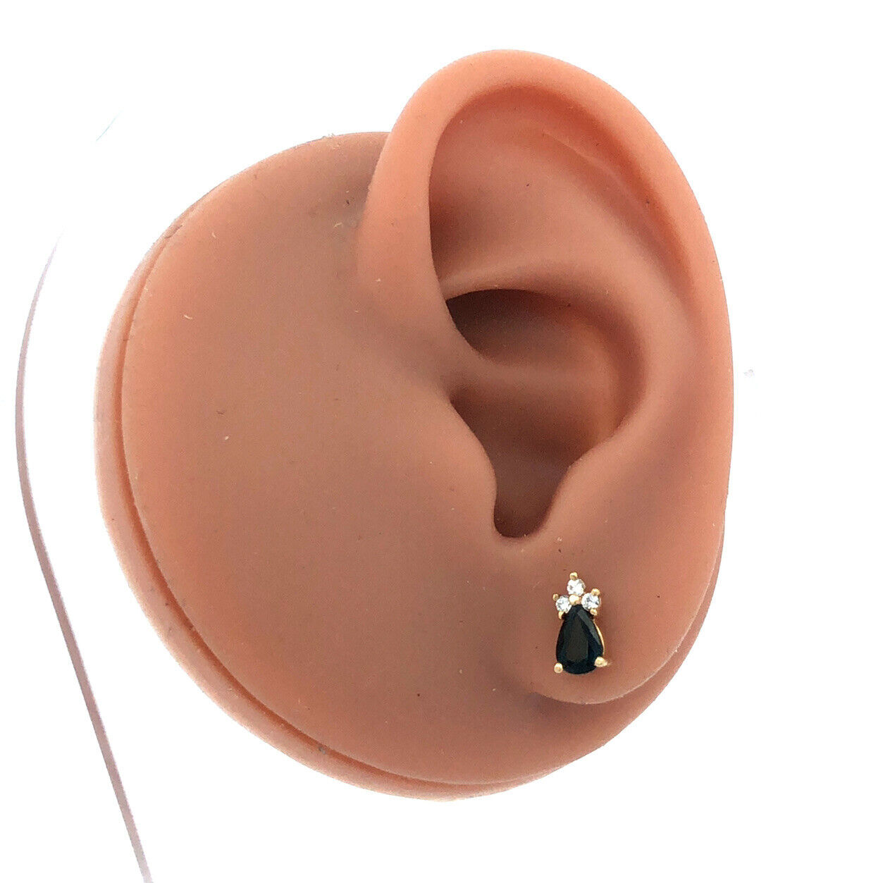 Designer 14K Yellow Gold London Blue Topaz Diamond Accented Stud Earrings