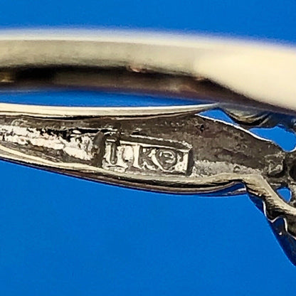 Gorgeous 10k White Gold Oval Cut Triple Tanzanite Diamond Accent Ring Size 7