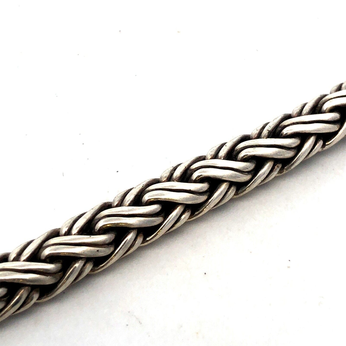 John Hardy 925 Sterling Silver Pave Black Diamond Icon Classic 6.5 mm Bracelet