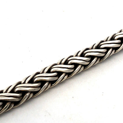 John Hardy 925 Sterling Silver Pave Black Diamond Icon Classic 6.5 mm Bracelet