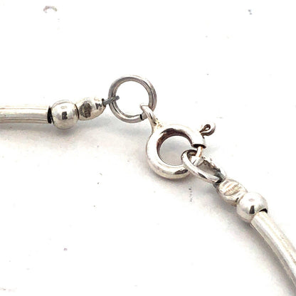 925 Sterling Silver Purple Crystal Beaded Round Bangle Bracelet