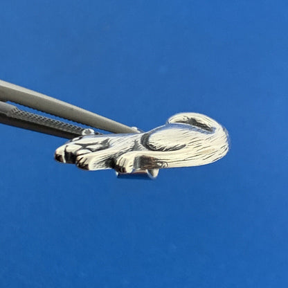 Adorable Designer 925 Sterling Silver Squirrel Acorn Petite Pendant Charm