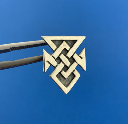 Stunning Sterling Silver 925 Celtic Runic Cross Friction Back Stud Earrings