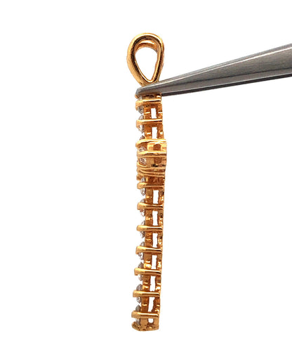Designer 925 Sterling Silver Vermeil Cubic Zirconia CZ Cluster Cross Pendant