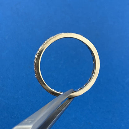 Gorgeous 14k White Gold Round Cut Sparkling Diamond Eternity Anniversary Ring