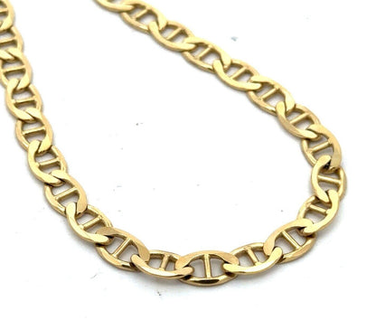 Designer YGI Italy 925 Sterling Silver Gold Vermeil Mariners Link Chain Necklace