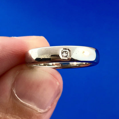 Tiffany & Co. Platinum Lucida Diamond Classic Wedding Band Ring