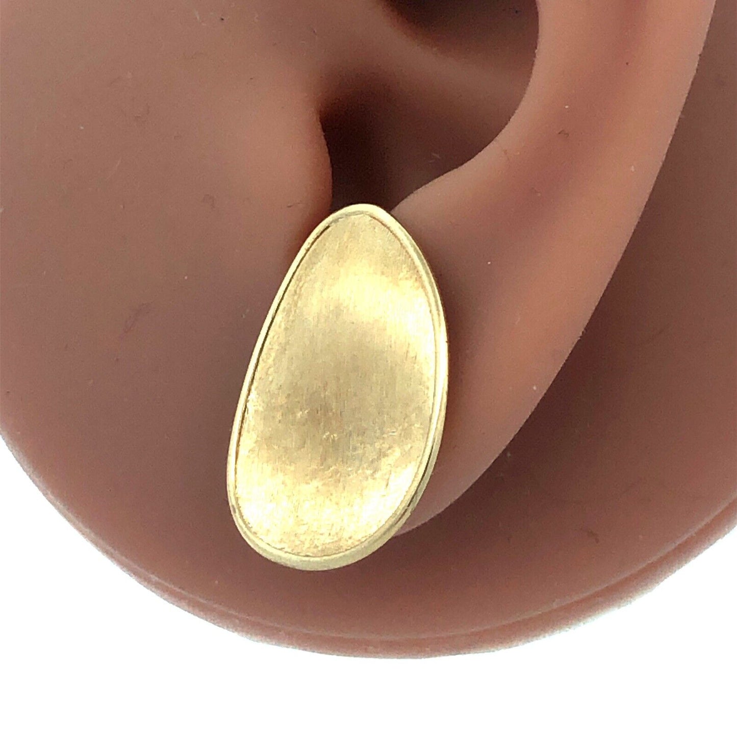 Marco Bicego Italy 18K Yellow Gold Lunaria Oval Disc Stud Earrings