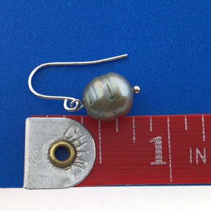 Honora Collection 925 Sterling Silver Oval Peacock Pearl Drop Dangle Earrings