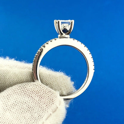 Stunning Vera Wang 14k White Gold Princess Cut Diamond Engagement Ring Size 6.25