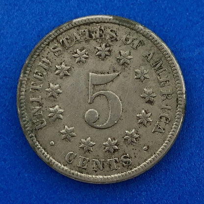 1869 Shield Nickel Better Key Philadelphia Mint American Copper Nickel Coin