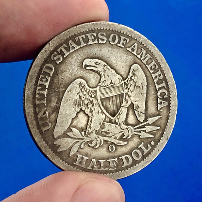 1858 O Seated Silver Half Dollar Better Key New Orleans Southern Mint Coin