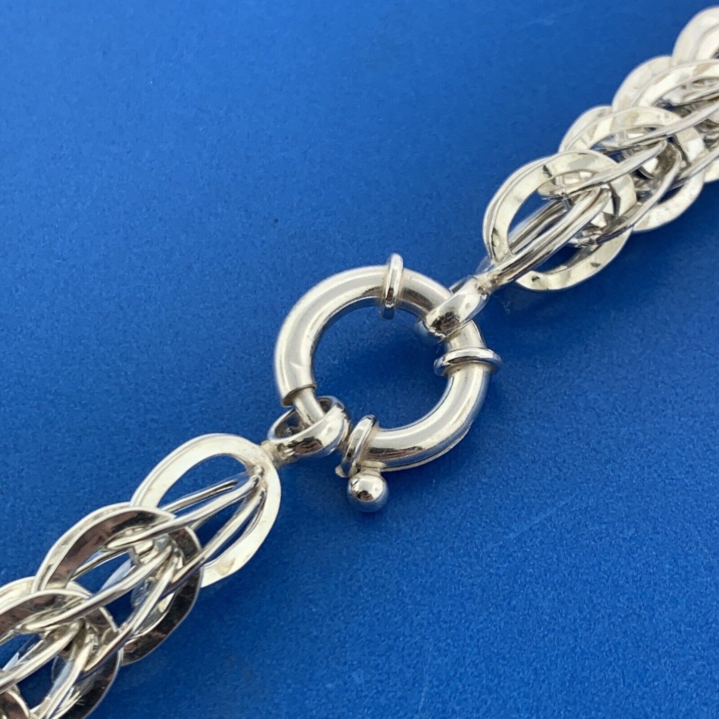 Designer Atasay Kuyumculuk AK Turkey Sterling Silver Statement Chain Necklace