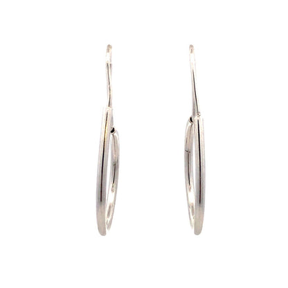 Designer 925 Sterling Silver Round Polished Drop Hoop Hook Earrings