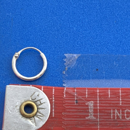 Sterling Silver 925 Tiny Petite Huggy Hoop Earrings