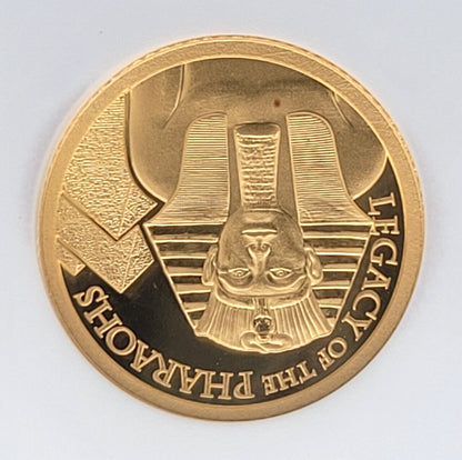 2022 $5 Cook Islands NGC PF70 Proof Cameo Legacy of Pharoahs 1/2g .999 Gold Coin