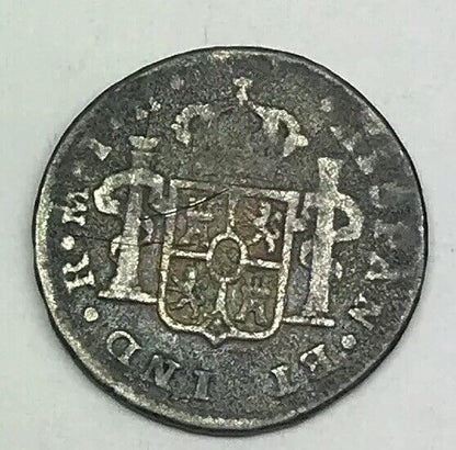 1809 Mexico Silver 1/2 Real Mexico City Ferdinand VII Pirate Treasure Coin