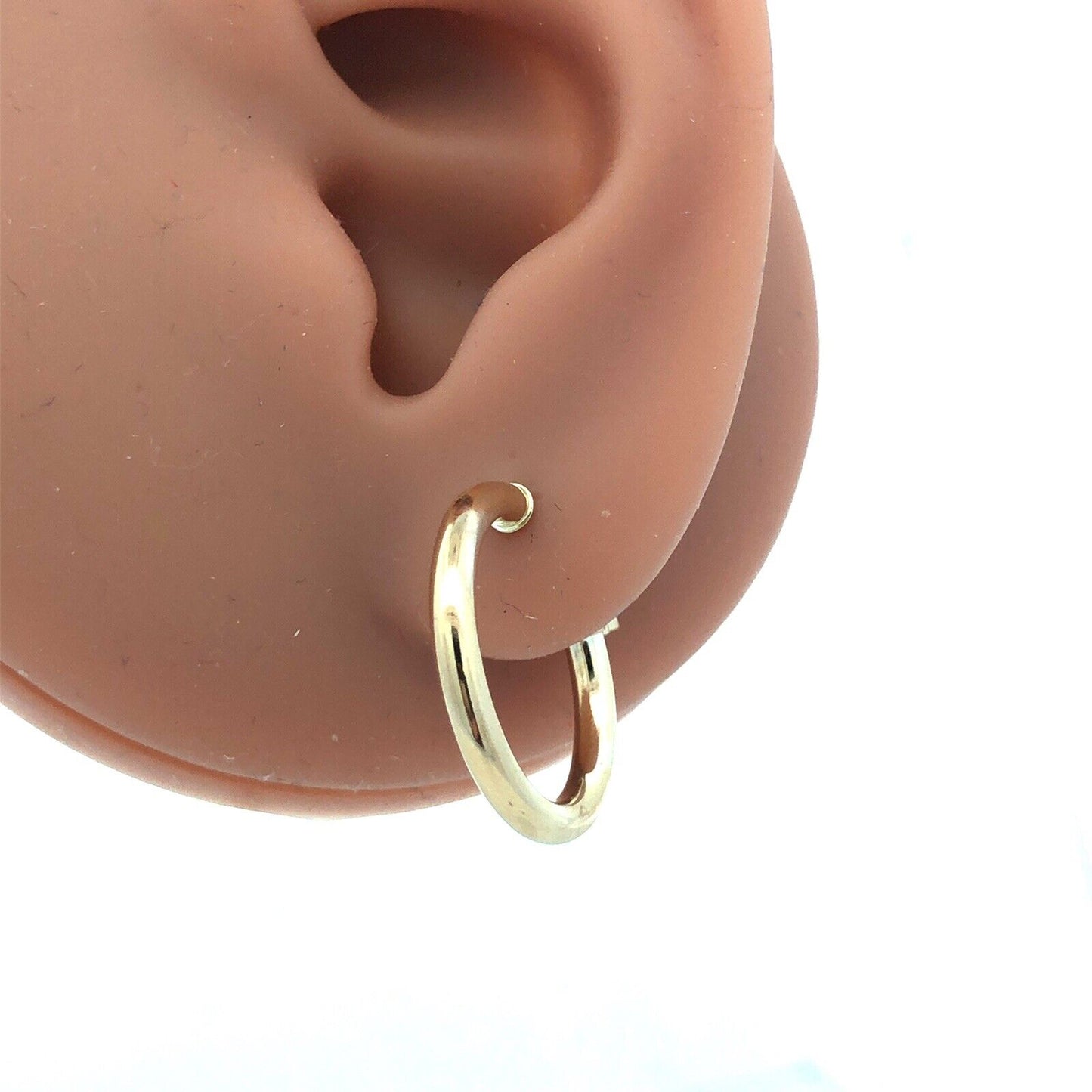 Designer 14K Yellow Gold Polished 3/4" Hoop Earrings