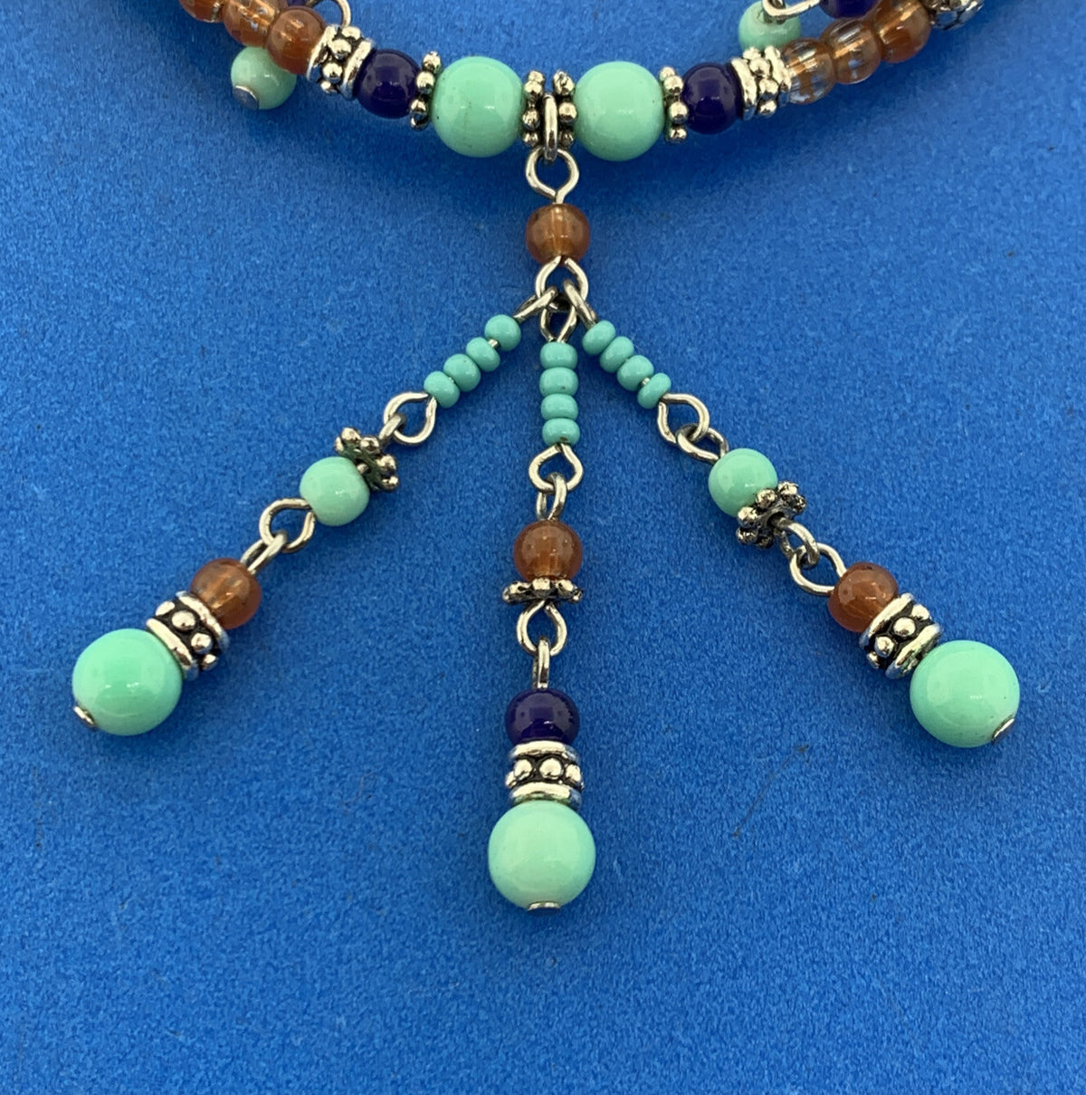 Sterling Silver 925 Turquoise Lapis Lazuli Carnelian Bead Bracelet Necklace
