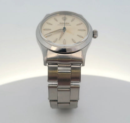 Vintage Rolex Oyster Perpetual 34mm White Dial Silver Bracelet Men's 6532