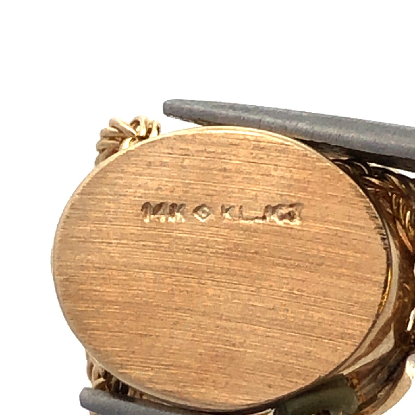 Richard Klein KLJCI 14K Yellow Gold Purple Topaz Diamond Double Strand Bracelet