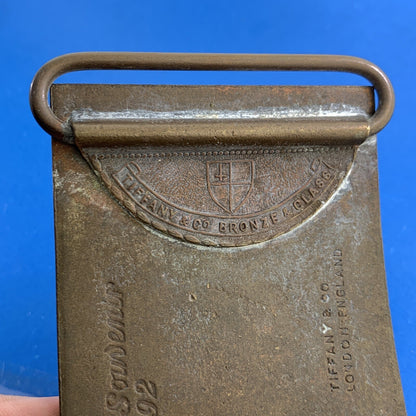1892 Columbian Exposition Souvenir Columbus Bronze Belt Buckle