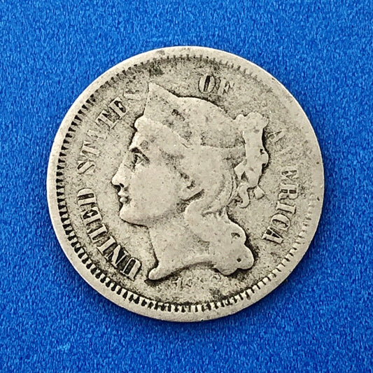 1868 P Nickel Three Cent Piece 3c Better Key Rare Scarce Philadelphia Coin