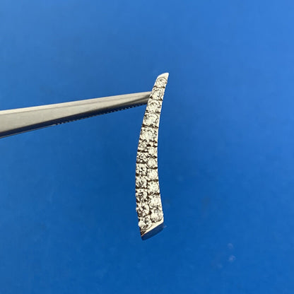 Designer 18K White Gold Diamond Modernist Infinity Eternity Anniversary Pendant